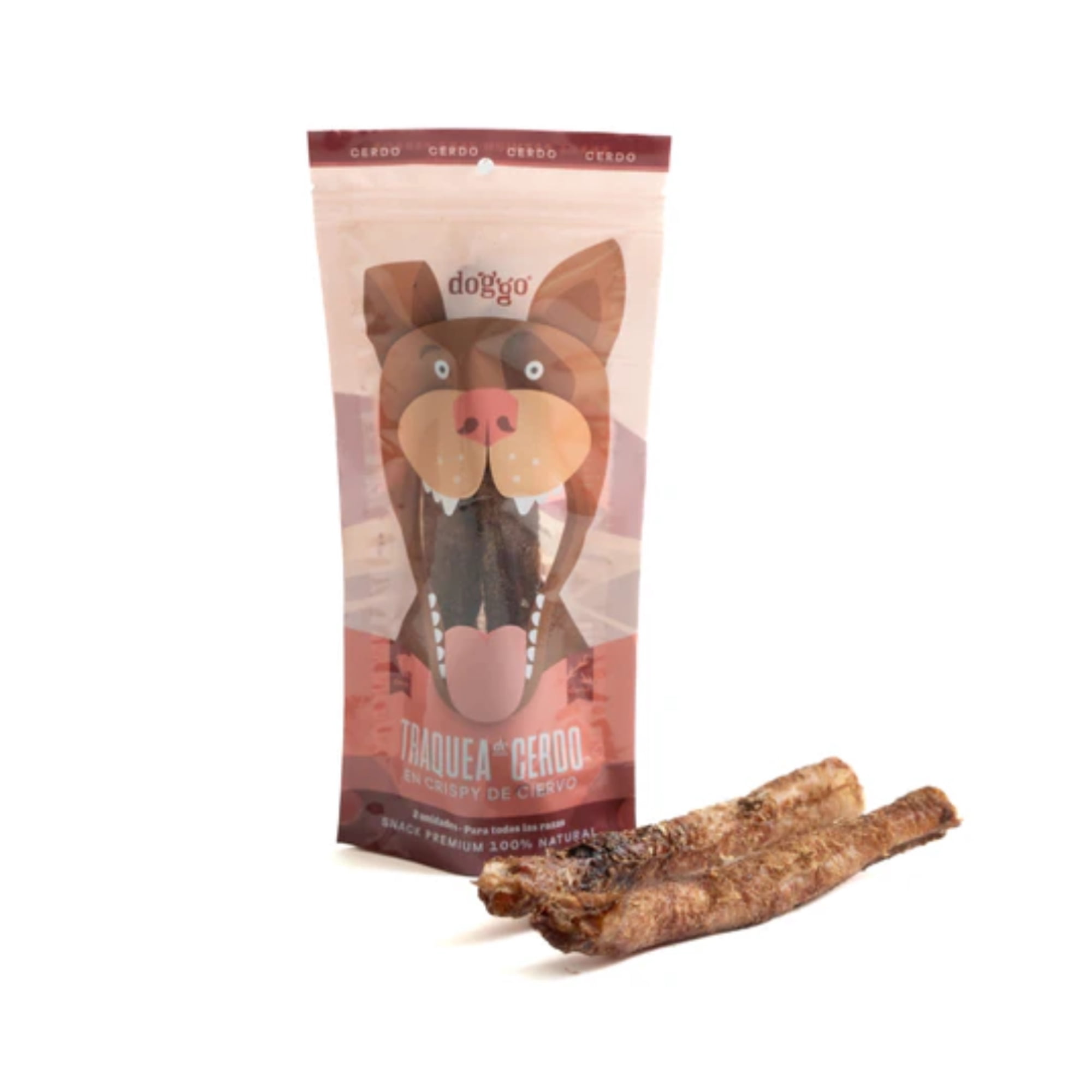 Snack Perros Tráquea Cerdo con apanado de ciervo (2 Un) - Doggo