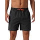 thumbnail image 1 of INSPIRA CHIC Pantalones Cortos de Playa para Hombre con Cintura Elástica y Cordón, Forro de Malla, Verano Casual, Talla 34, Negro, 1 of 5