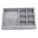 thumbnail image 4 of Caja De Bandeja De Exhibición De Joyería Apilable De Terciopelo Gris Para Rejilla De Joyería, 4 of 5