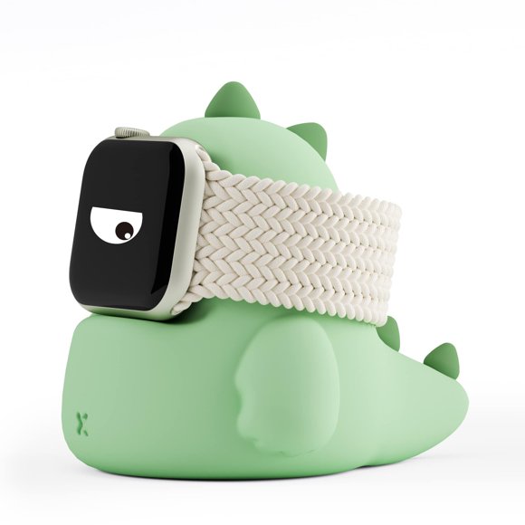 Base de carga ELETIUO para Apple Watch, Dinosaurio, Verde menta