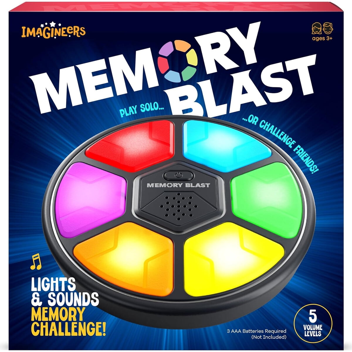 Juego Memoria Ninja Blast Memory Blast Led Portatil 3 Aaos