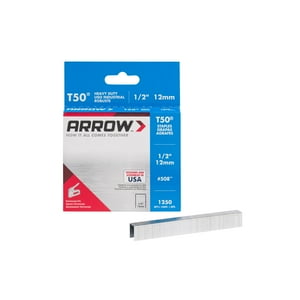 Arrow Fastener - Pata Staples Arrow 508 Heavy Duty T50 De 1,27 Cm, Corona De 0,95 Cm