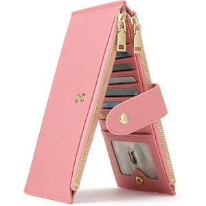 Veat00L - Billetera Femenina Con Cerradura Rfid, Bolsillo Con 2 Cremalleras, Diseño De Múltiples Tarjetas, Selección De Materiales De Alta Calidad