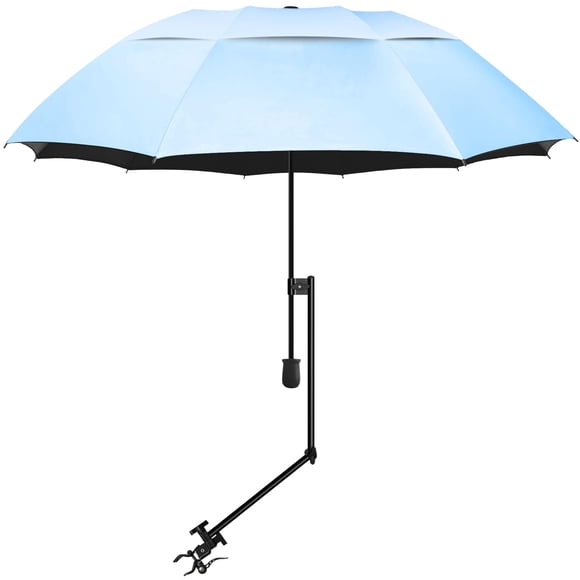 Sombrilla de playa XLINGZA UPF 50+ con pinza ajustable