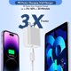 thumbnail image 3 of Cargador DelTucci iPhone PD Tipo C Pack de 2 - Blanco, 3 of 7