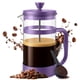 thumbnail image 1 of Cafetera French Press Utopia Kitchen de 1 litro con cuchara, color ciruela, 1 of 7