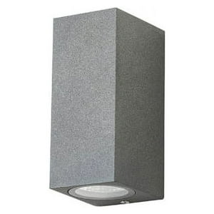 Hb Led - Apliqué Doble Gu-10 Cuadrado Gris Kapelle Incluye Ampolletas Cálida