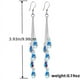 thumbnail image 4 of 1pair Elegant Long Teardrop Zircon Dangle Earrings - 925 Silver Plated Anniversary Gift for Women and Girls - Perfect for Valentine's Day and Holiday Gifting, 4 of 5