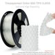thumbnail image 2 of Filamento flexible de TPU ZIRO para impresora 3D, 1,75 mm, 0,8 kg, transparente, 2 of 5