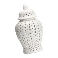 Magideal - Tarro De Jengibre, Con Tapa, Jarrón Decorativo Universal De Lujo Con Luz Blanca Moderna Para Decoración De Escritorio, Decoración De Almacenamiento Pa