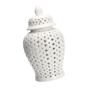 Magideal - Tarro De Jengibre, Con Tapa, Jarrón Decorativo Universal De Lujo Con Luz Blanca Moderna Para Decoración De Escritorio, Decoración De Almacenamiento Pa