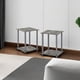 thumbnail image 5 of Mesa auxiliar Furinno Simplistic, juego de 2 unidades, roble francés, gris y gris, 5 of 9