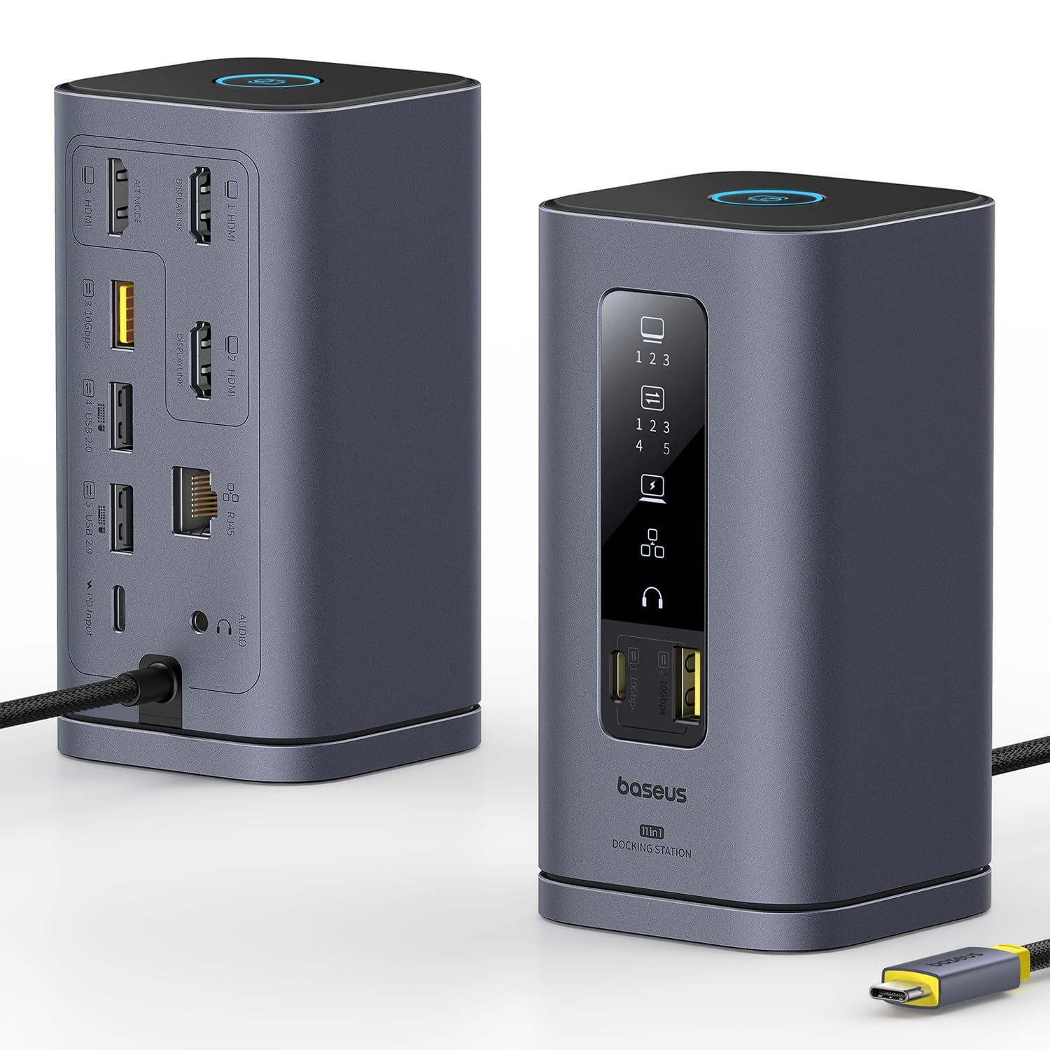 Estación De Acoplamiento Baseus Spacemate (mac) Usb C 3 Para Monitores 4k Hdmi