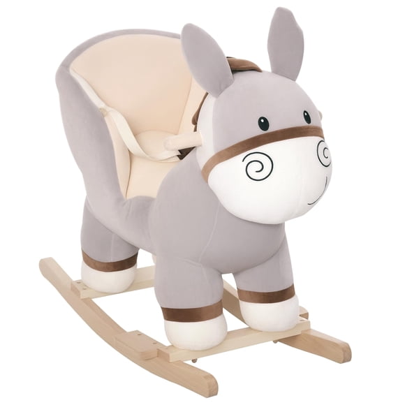 Silla Mecedora de Burro Qaba con Sonido – Gris
