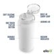 thumbnail image 2 of Botella de agua Ello Cooper, 650 ml, acero inoxidable, color blanco, 2 of 7