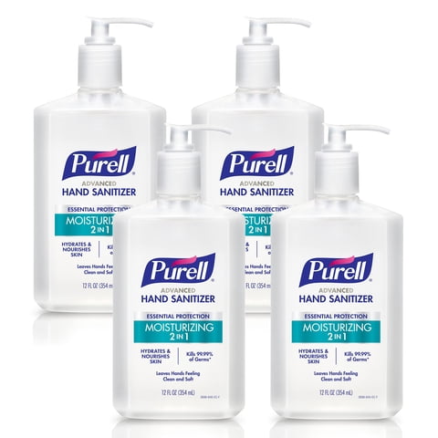 Desinfectante De Manos Purell, Hidratante 2 En 1, 355 Ml (Paquete De 4)
