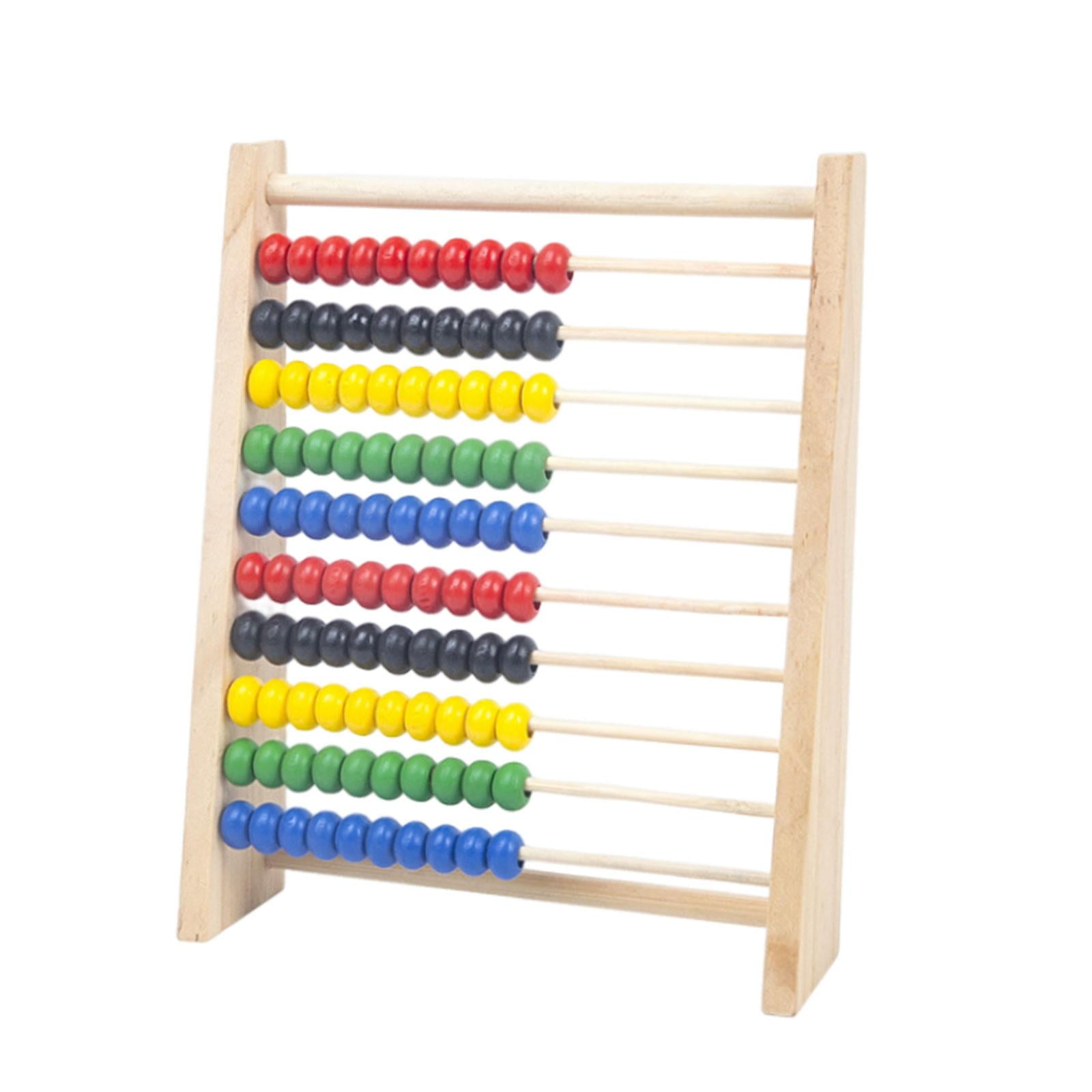 Magideal - -juguetes Educativos, Juguetes Para Contar Para Niños, Con 100 Cuentas De Colores, Marcos Para Contar, Juguetes Educativos Para Niños, Preescolar, Niñ S Color Madera