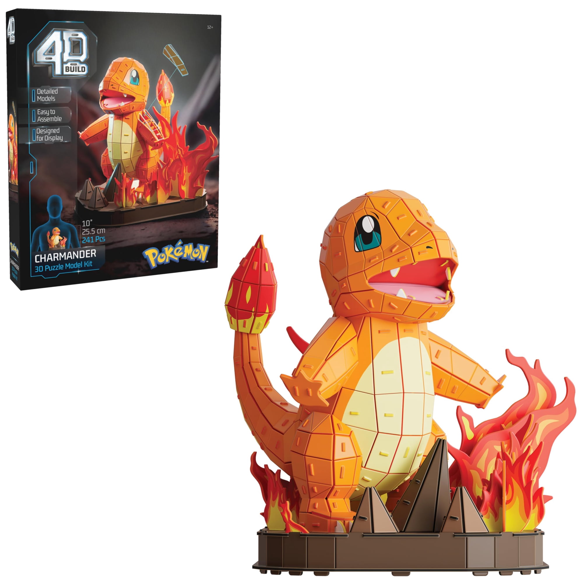 Kit De Maquetas 4d Build Pokémon Charmander 3d Con 241 Piezas