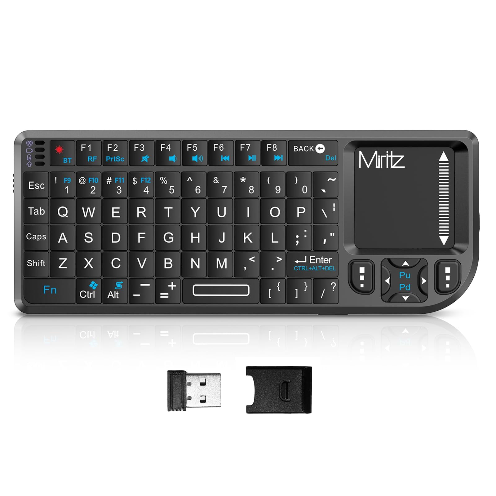Miniteclado Miritz K808 Ultrafino Con Panel Táctil Bluetooth 5.1
