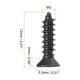 thumbnail image 2 of Uxcell M3 x 12mm Tornillos para Madera Acero al Carbono Óxido Negro Negro Paquete de 200, 2 of 5