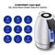 thumbnail image 2 of Hervidor eléctrico Chefman de acero inoxidable de 1,8 L con luces LED, 2 of 3