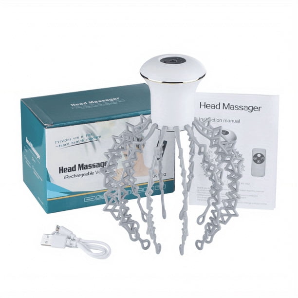 Electric Head Massager, 1pc USB Rechargeable Filling Model 6 Mode 12 Claw Vibrating Head Massager, Scalp Massager, Stress Reliever