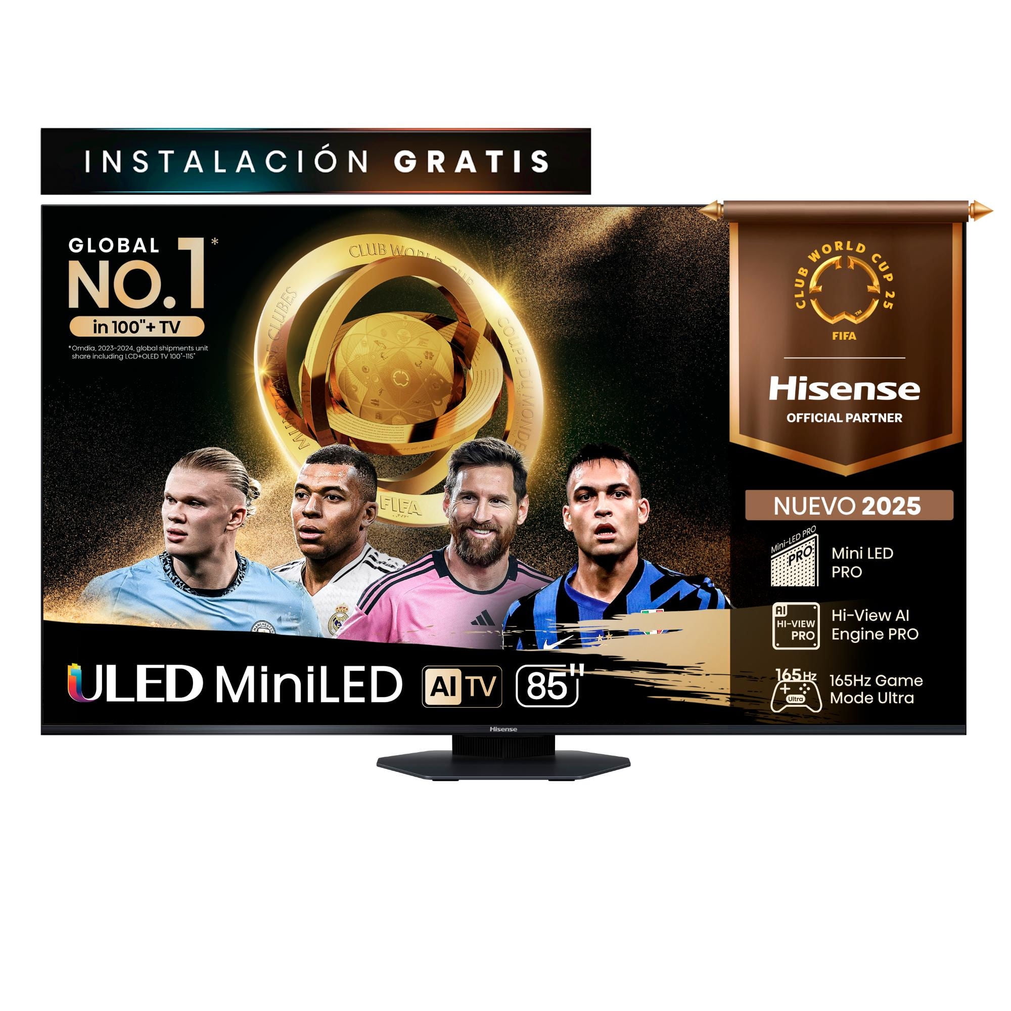 Televisor 85"" Mini Led 4K Uhd 85U8Qg Smart Tv Hisense