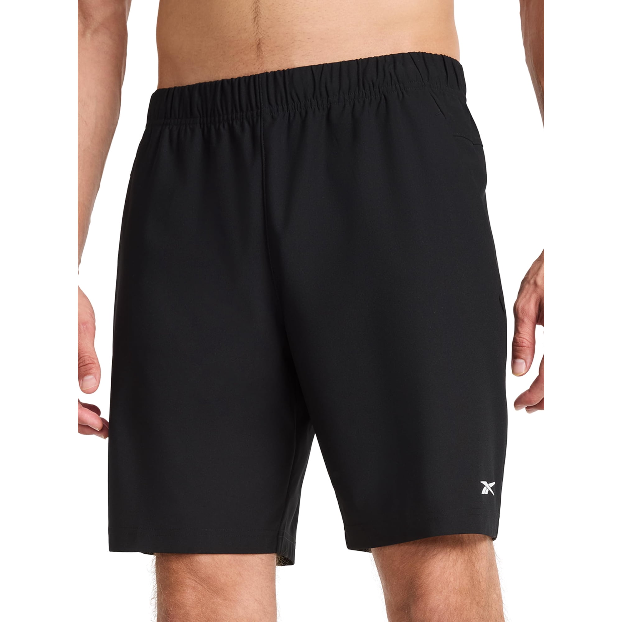 Pantalones Cortos Reebok Jumpstart 8 Pulgadas Para Hombre Negros, Poliéster Ligero