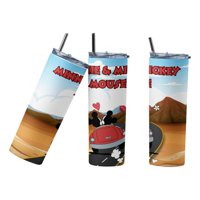 Sm - Termo Botella Térmica Minnie Y Mickey Mouse De Disney Blanco