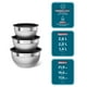 thumbnail image 3 of Set Bowls Acero Inoxidable Fensa 3 Unidades Tapa de Plástico, 3 of 12