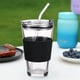 thumbnail image 4 of Vasos para beber Vasos de vidrio con tapa Vasos de agua con pajitas, 4 of 5
