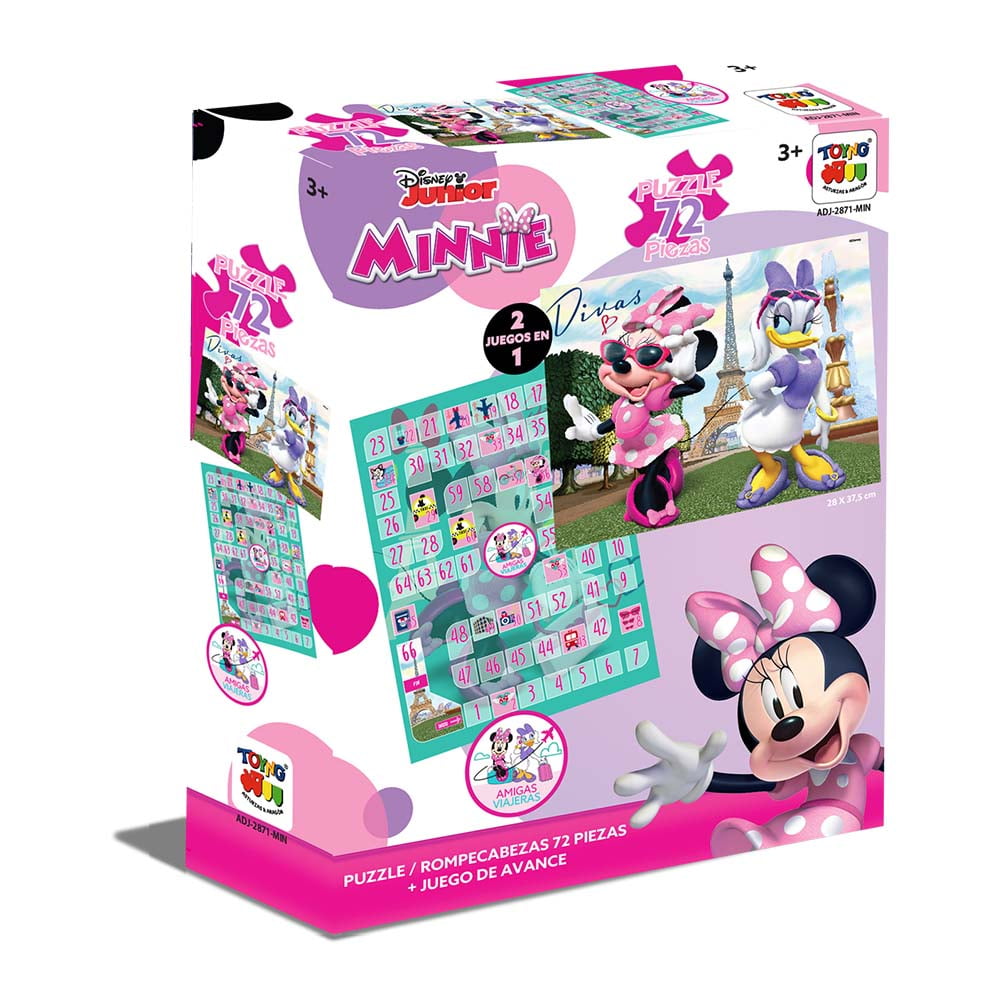 Toyng - 2 En 1 Puzzle 72 + Juego De Avance - Disney