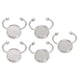 thumbnail image 3 of Base De Anillos De Acero Inoxidable, 5 Uds., Suministros Para Fabricación De Joyas, Bandeja Redonda, Bricolaje, Plata, 8mm, 3 of 5