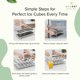 thumbnail image 2 of Bandeja para cubitos de hielo ecozoi 4 unidades, 72 cavidades, acero inoxidable, 2 of 8
