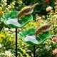 thumbnail image 1 of Estacas jardín flor metal hechas mano 4 uds baño pájaros estación riego abejas jardín, 1 of 7
