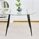 thumbnail image 2 of Mesa Redonda Minimalista Negra De Vidrio 80cm - Estructura Black, 2 of 3
