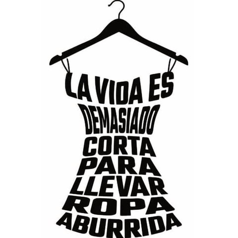 Rienda Libre Graphics - Frase Deco La Vida Es Demasiado Corta (Vestido) Fr‑11030