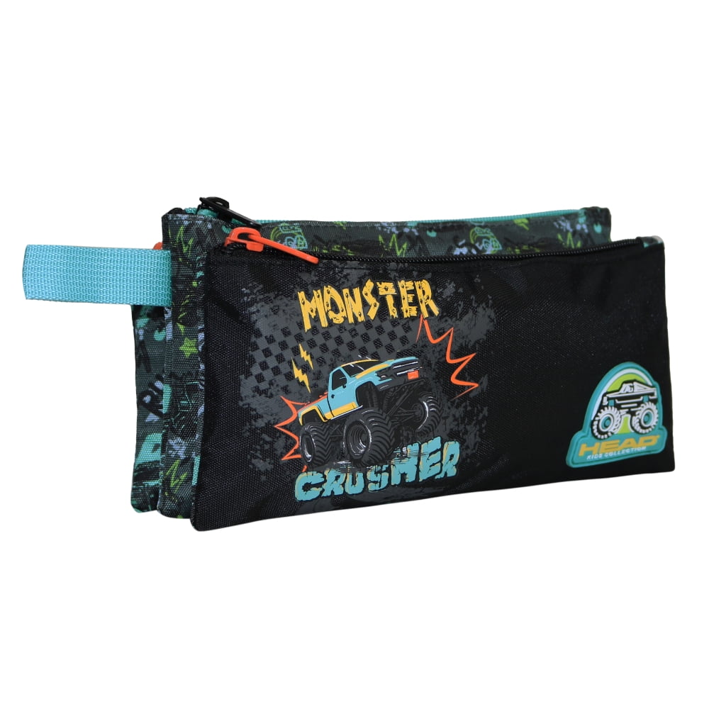 Estuche Infantil Niño Celerio Monster Truck Negro Head