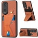 thumbnail image 1 of Funda Resistente para Honor 80 Pro con Tarjetero y Soporte, Diseño Magnético Marrón, 1 of 5