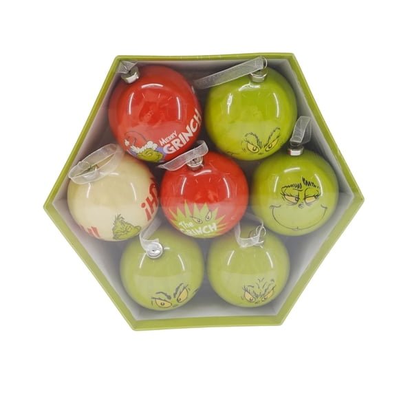 Set 7 esferas navideñas Grinch