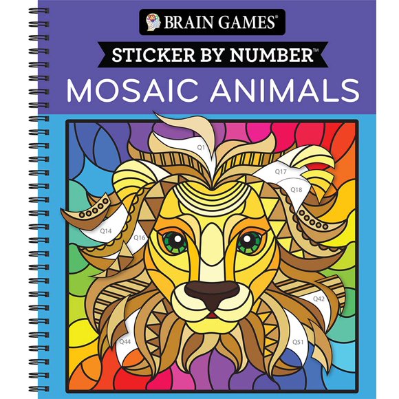Libro de Pegatinas Publications International: Animales en Mosaico