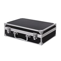 Magideal - Estuche De Transporte Rígido, Estuche De Almacenamiento De Aluminio Portátil, Maleta Con Marco De Aleación De Aluminio, Caja De Herramientas, Estuche Negro