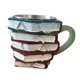 thumbnail image 1 of Taza Con Forma De Libros Apilados Pintados En 3D Para Amantes De La Literatura (9 X 9 X 12 Cm, 260 Ml), 1 of 5