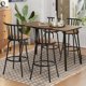 thumbnail image 2 of Taburetes de bar giratorios Furniturer, juego de 2, ajustables de 60 a 74 cm, 2 of 3