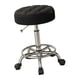 thumbnail image 3 of Taburete de salón giratorio ajustable con reposapiés de 45 cm a 58 cm con elevación de gas hidráulica redonda con ruedas para guitarristas, resistente Negro, 3 of 5