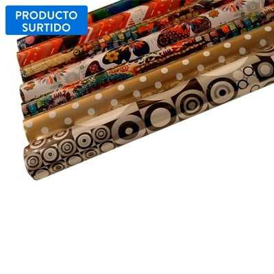Rollo Papel De Regalo, Producto Surtido 1 Un  Happydays