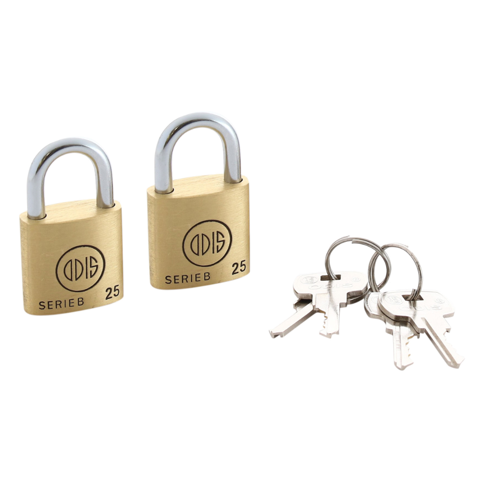 Pack 2 Candados Odis B25 25Mm - Llaves Iguales