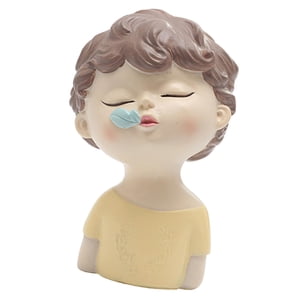 Bothyi - Adornos De Estatua De Estatuilla De Niño De Corona Dulce Para Decoración De Pastel De Casa Amarillo