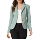 thumbnail image 1 of INSPIRE CHIC Blazer de Trabajo para Mujer con Cuello de Solapa, Manga Larga, Chaqueta Traje, Verde Guisante 3XL, 1 of 6