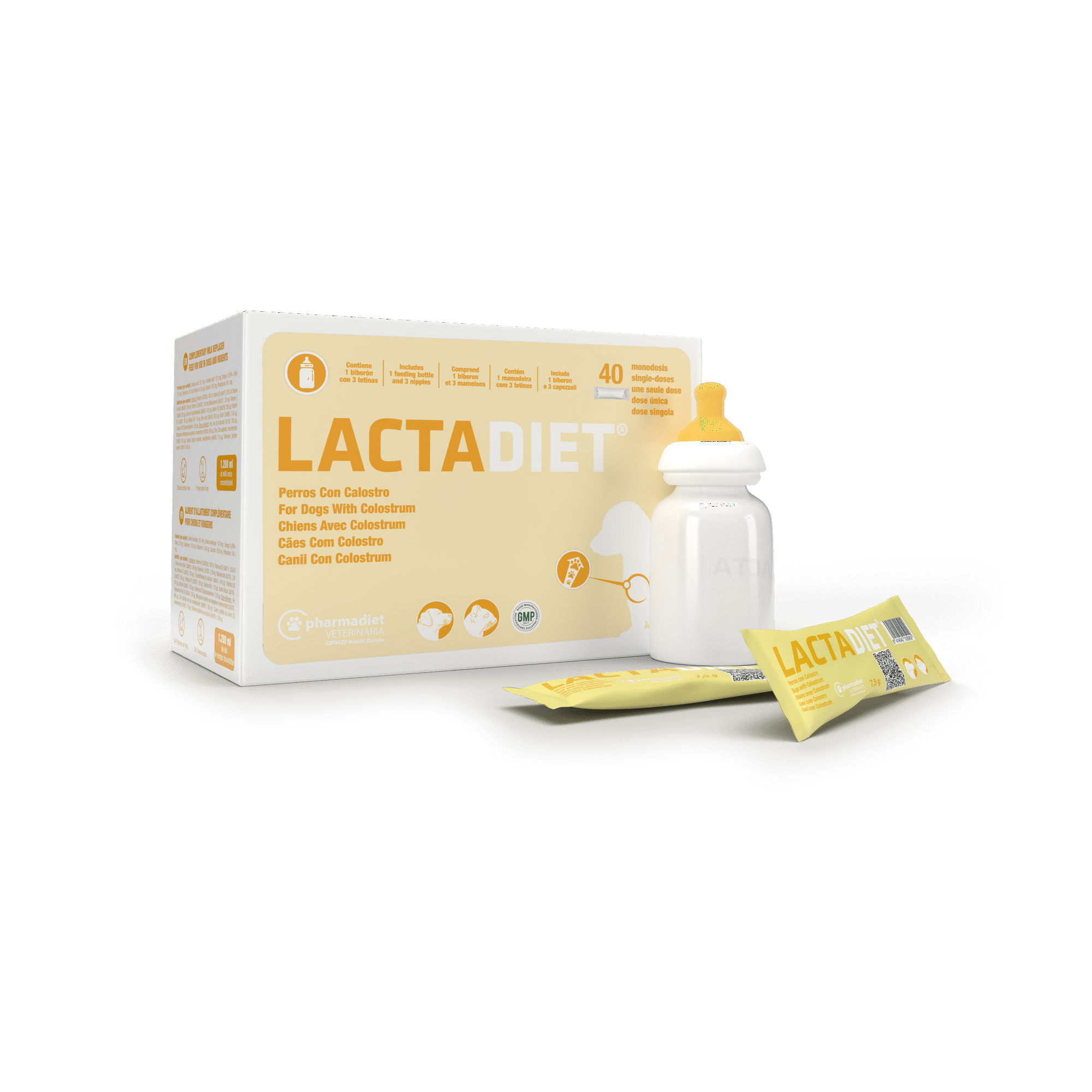 Lactadiet Calostro Perro Con Mamadera X 40 Sachets